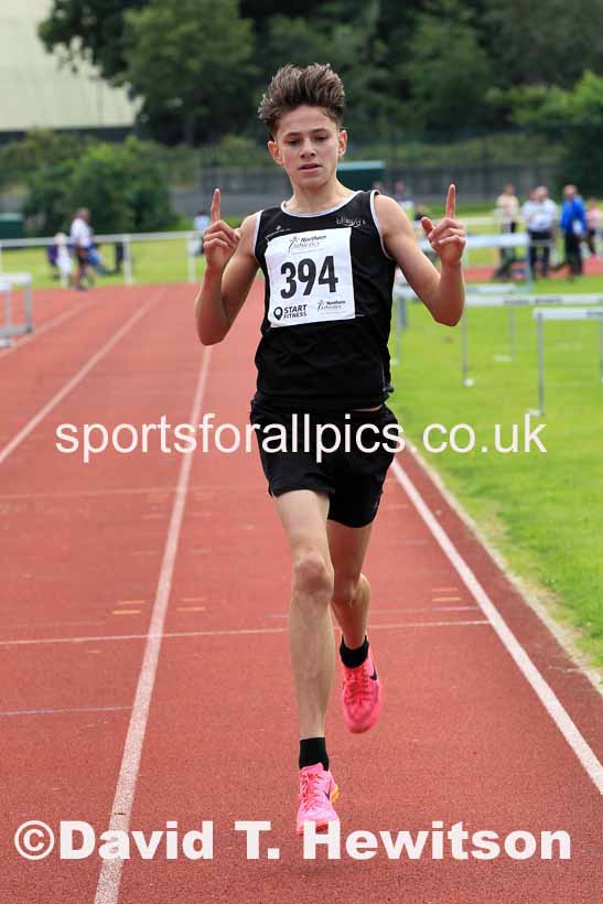 Mens under-17s 3000 metres, 2023 Northern Under-13s, Under-15s and Under-17s, Middlesbrough.  Photo: David T. Hewitson/Sports for All Pics